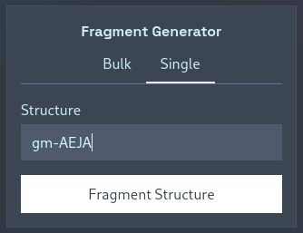Single structure fragmentation